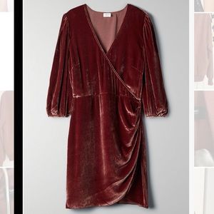 Aritzia Wilfred Velvet Dress